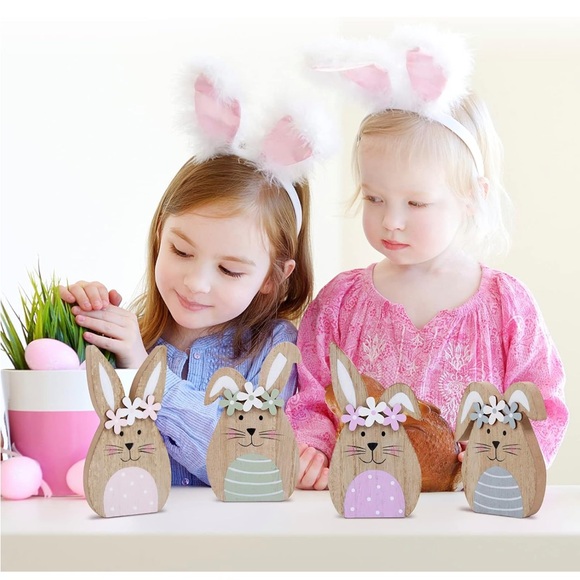 🐰 Wooden Bunny Decor - set of two - Picture 5 of 6